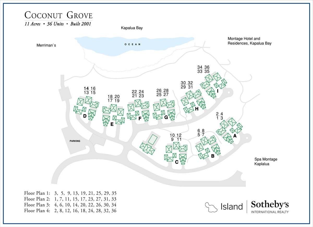 Coconut Grove Kapalua Bay Map